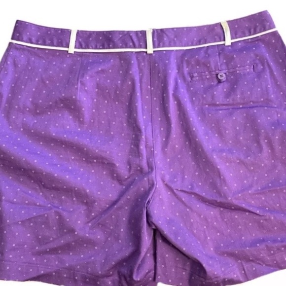Lady Hagen purple flat front shorts with polkadot sz14 - Picture 3 of 3